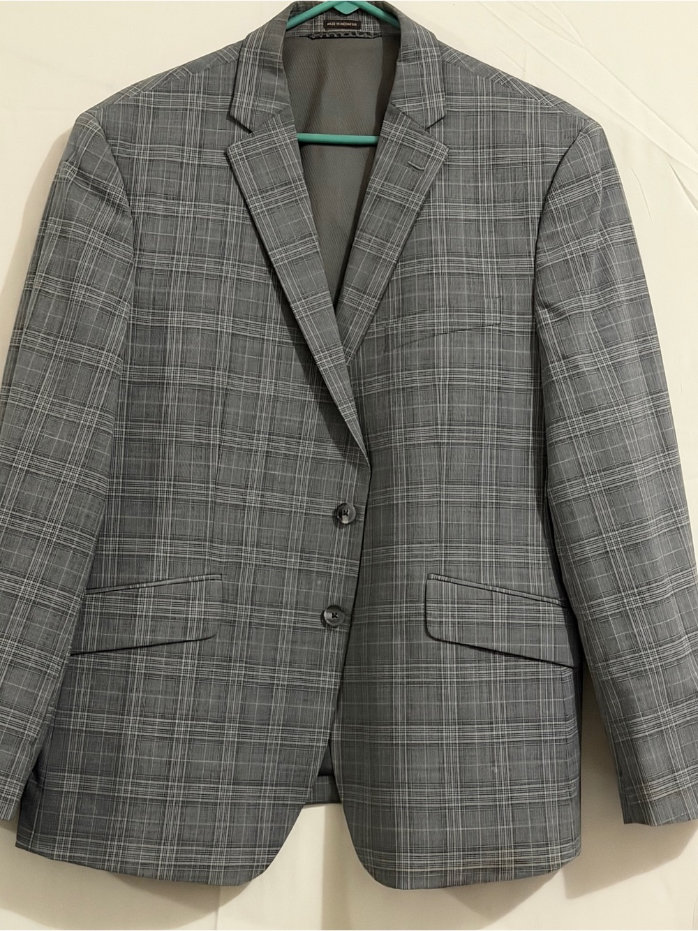 Joseph Abboud Gray Plaid Two-Button Sport Coat